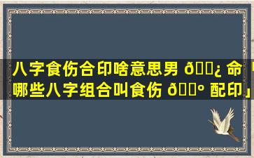 八字食伤合印啥意思男 🌿 命「哪些八字组合叫食伤 🌺 配印」